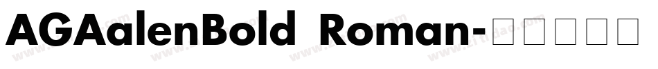 AGAalenBold Roman字体转换